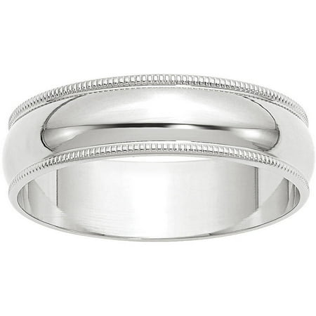 10KW 6mm LTW Milgrain Half Round Band Size 7 (The Best Christian Metal Bands)