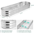 thumbnail image 4 of Raised Garden Bed 2Pcs, Galvanized Boxes Outdoor for Vegetables Flowers Herb, Rectangular Planter Beds Kit with Weed Barrier Fabric and Soil Ventilation Holes (5.7L*3.0W FT), 4 of 8