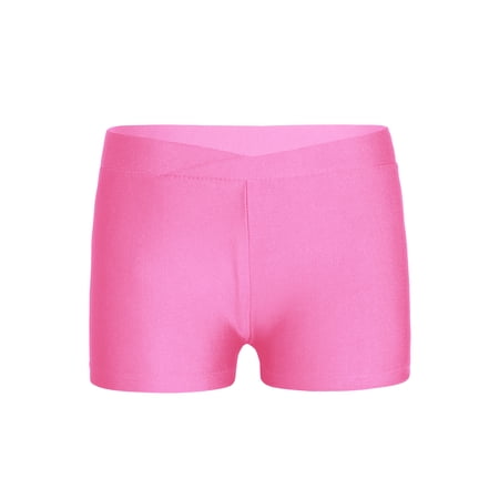 YEAHDOR Kids Girls Toddlers Ballet Dance Shorts Gymnastics Athletic Biker Cycling Shorts Pink M