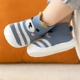 thumbnail image 3 of 2025 New Baby Shoes Boys Girls First Walking Shoes Non Soft Sole Sneakers Toddler Babygirl Sock Shoes,Color Blue,Size 9-12Months, 3 of 5
