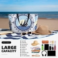thumbnail image 5 of Wukai Not All Who Wander Are Lost2 Print Zipper Bag,large Beach Tote Bag,Waterproof Sandproof Bag,Grocery and Picnic Tote Travel Bag, 5 of 5