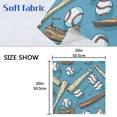 thumbnail image 3 of JSTEL Baseball Glove Bat Cloth Napkins Set of 1, 20x20 Inch Washable and Reusable Napkin for Decoupage Dinner Party Everyday Use, 3 of 6