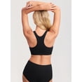 thumbnail image 2 of Sostén MOMANDA sin varillas para lactancia y dormir, estilo racerback, negro, talla XL, 2 of 5