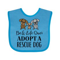 Inktastic Adopt a Rescue Dog Pet Boys or Girls Baby Bib