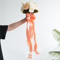 thumbnail image 4 of Peach Satin Ribbon 1-1/2 inch x 50 Yards Peach Color Double-Faced Satin Ribbon for Gift Wrapping, Bows, Flower Bouquet, Eternal Roses, Crafts, Bridal Shower Wedding Decor, 4 of 16