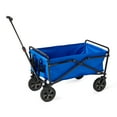 thumbnail image 1 of Seina 150lb Capacity Collapsible Steel Outdoor Utility Wagon Cart, Blue, 1 of 10