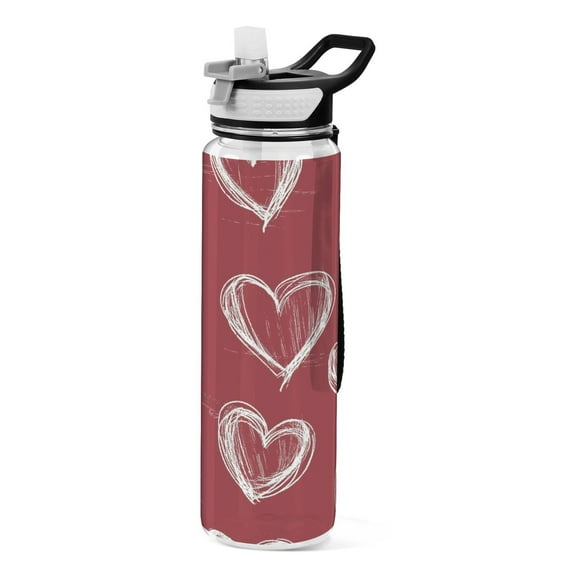 BZSMCE Sport Bottle Chalkboard Sweethearts Outdoor sports Water Bottle Size: 10.4x3in