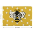 thumbnail image 3 of Bumble bee Placemats Set of 4, Yellow Polka Dots Honey Bee Decorative Table Mat 12 x 18 Inch Heat Resistant Non Slip Line Fabric Summer Place mat for Holiday Party Kitchen Dining Decor, 3 of 6