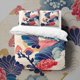 thumbnail image 4 of Dalia Roja Funda Nórdica Oriental Patrón Funda de edredón, juego de cama floral Planta, 4 of 5