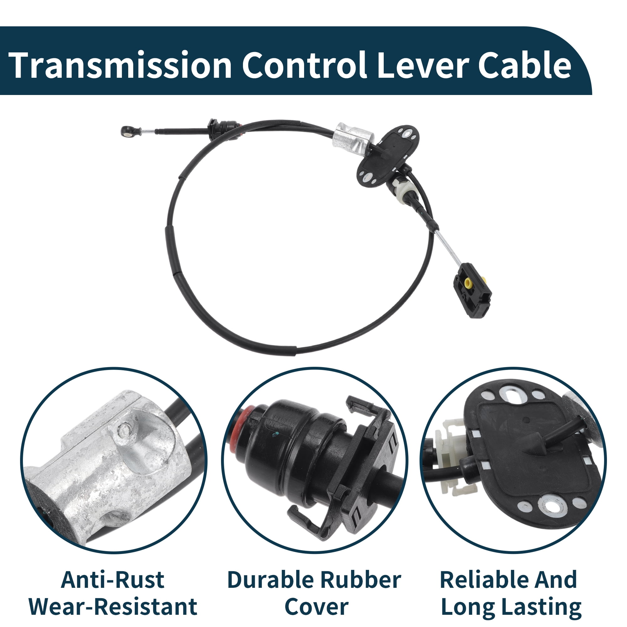 Unique Bargains Automatic Transmission Gear Shifter Cable for Ford Focus 2005-2007 Automatic No.5S4Z7E395C/5S4Z7E395BB Trans Gear Shift Control Lever Cable