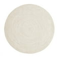 thumbnail image 2 of Superior Two-Toned Braided Round Indoor/ Outdoor Area Rug, Cream/ White, 6', 2 of 5