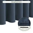 thumbnail image 6 of Inhousolu Fabric Shower Curtain Waffle Weave 230GSM Heavy Duty, Weighted Hem with 14 Metal Hooks, Water Repellent & Machine Washable, 72x72 inch, Navy Blue, 6 of 8