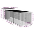 thumbnail image 2 of vidaXL Chicken Cage with Run Anthracite 43.3"x320.1"x43.3" Galvanized Steel, 2 of 7