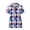 Plaid Pattern Design, variant on CHAQLIN Patriotic Flag 250 Years Quick Dry Polo Shirts, Polyester Golf Polo Tops Soft Half Zipper Workout Shirts for Tennis Outdoor Exercise