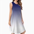 thumbnail image 2 of Aesthetic Ultramarine Blue And White Gradient Dress Elegant Party Dresses Evening Dresses Women Dress Sleeveless Dress Ladies Dresses, 2 of 4