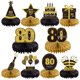 thumbnail image 1 of Gexolenu 10 Piezas Centros De Mesa De Panal De 80 Cumpleaños Oro Negro Saludos A 80 Años Centros De Mesa De Cumpleaños Adornos De Mesa Para Decoraciones De 80 Cumpleaños 80 Fabulosos Suministros De De, 1 of 3