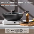 thumbnail image 3 of Nonstick Wok with Lid, 12 Inch Woks & Stir-fry Pans, Granite Stone Coating for Cooking, Induction Cookware, Compatible with All Stovetops, 3 of 8
