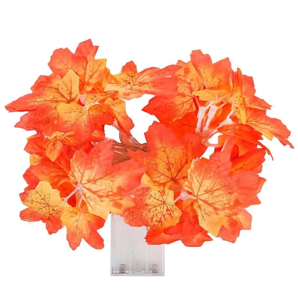 Hojas De Arce Luz De Cadena Batería De Hojas De Arce Luz De Alambre Dos Modos De Iluminación Luz De Hadas Decorativa Para La Fiesta Del Festival En Casa 40 Led Scienceny HA016152-00