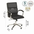 thumbnail image 6 of Office 500 Mid Back Leather Executive Desk Chair in Brown - Bonded Leather, 6 of 7