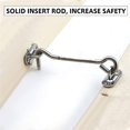 thumbnail image 4 of 2 piezas Acier INOX Argent, Crochet Cabine Crochet Fermeture Porte Verrous et Boulons pour Serrures Porte Loquet Portail Support Fenêtre pour Entretoise Silencieux- 101mm, 4 of 5