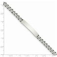 thumbnail image 3 of White Sterling Silver bracelet ID Curb 7 in 5 mm 7inch Engraveable Antiqued Link, 3 of 3