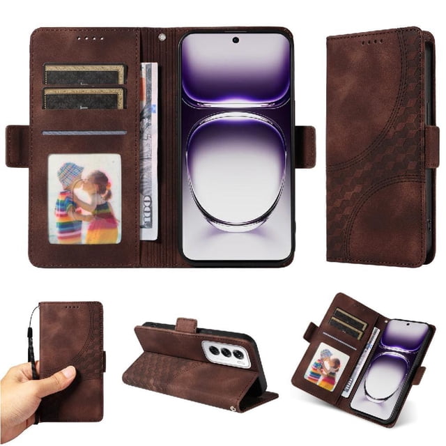 Funda GANGXUN para OPPO Reno 12 Pro 5G con diseño acolchado elegante, cuero PU, protección total y ajuste preciso