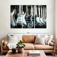 thumbnail image 2 of Elephant Stock Electric Guitars Pop Wall Art - Horizontal Multi Panel Canvas - Living Room Wall Decor - Music Multi Panel - Black And Gray Decor - 65" x 42", 2 of 8