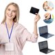 thumbnail image 3 of Titular De La Tarjeta Cartera De Cuero De Pu Cubierta De Certificado De Vacuna Ultrafina 4 Ranuras Para Tarjetas Protector De Tarjeta De Vacuna Port谩til Con Un Tarjetero Transparente Con Cord贸n, 3 of 7