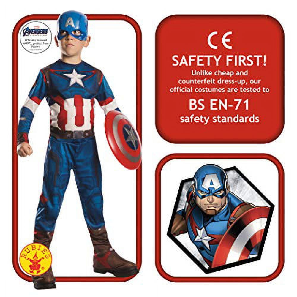 Captain America Boys Costume Shirt and Mask