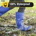 thumbnail image 4 of SMILIN PVC Rubber Rain Boots for Men,Steel Toe Waterproof and Slip Resistant lightweight Knee Men's Work Boots,Blue Color,US Size 9, 4 of 8