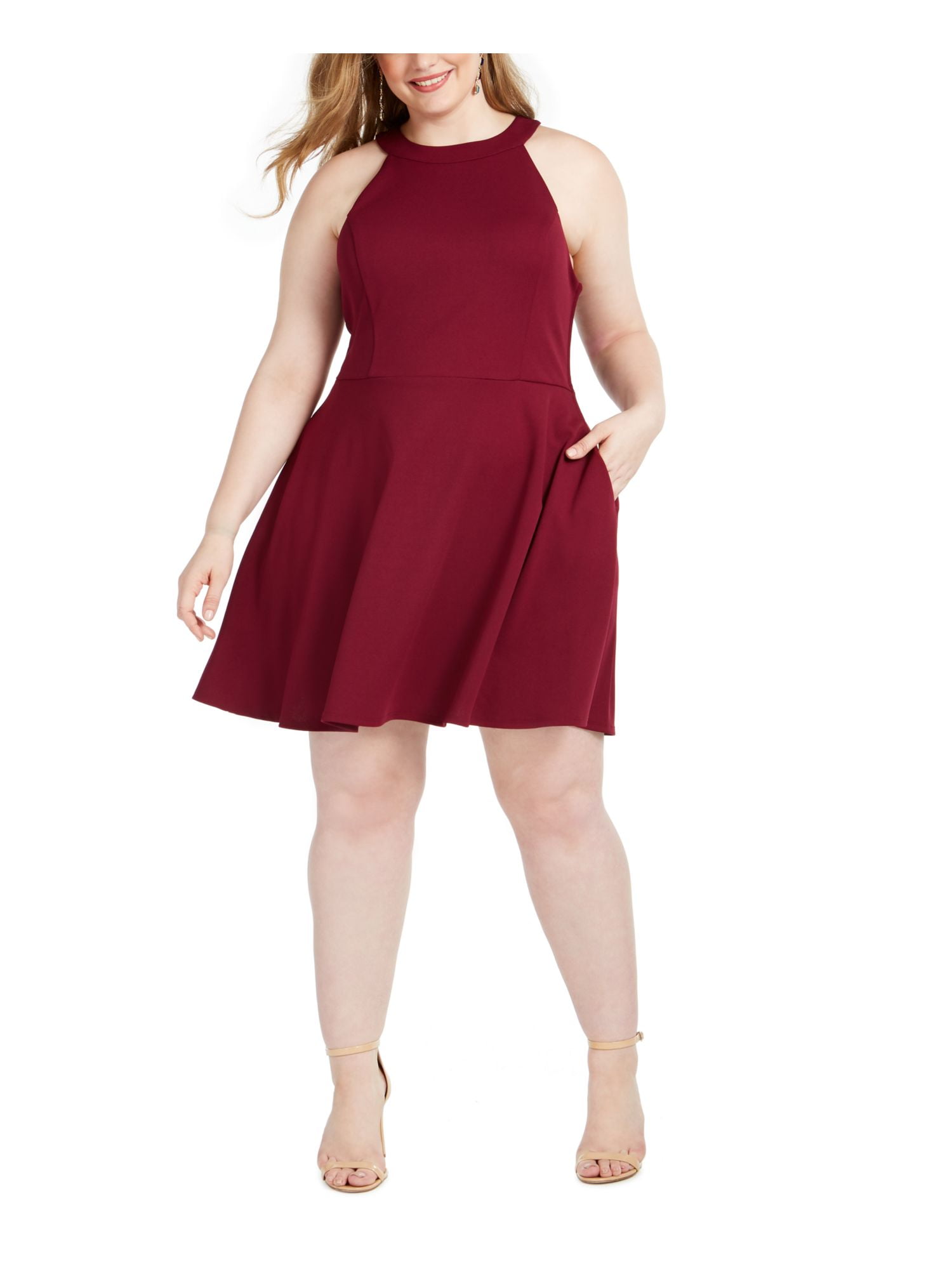 Speechless Womens Plus Juniors Halter 