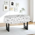 thumbnail image 2 of Oval Tablecloth -54x72 Inch,Retro Mid-Century Modern Tablecloth Simple Geometric Table Cover Understated Decoration, Black and White Tablecloth Suitable for Home, Kitchen, 2 of 6