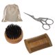 thumbnail image 4 of Bigote Styling Kit Cepillo de barba Peine de barba de madera Tijeras de bigote Barba Grooming Kit, 4 of 8