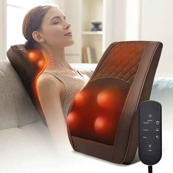 Neck Massager, Acupressure Heated Neck Massager, Shoulder, Back, Leg Electric Back Massager, Deep Tissue Kneading Massage To Relax Muscles, Massage Pillow Gift For Mom/dad/lady/man