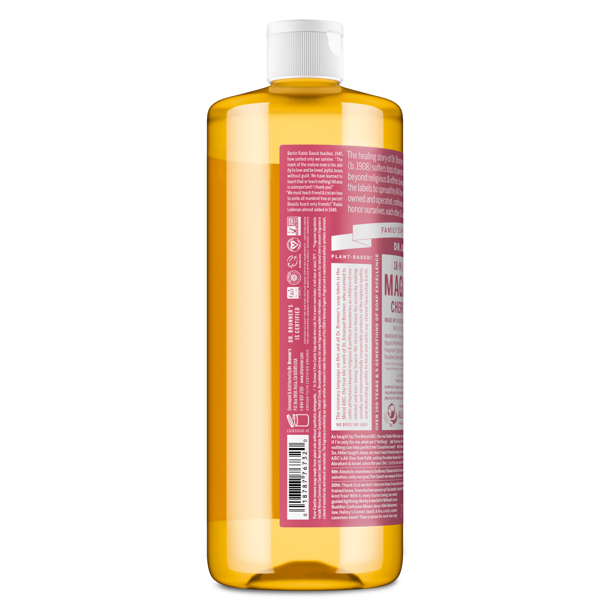 Dr. Bronner's 18-in-1 Pure-Castile Magic Soap® - Cherry Blossom - 32 oz - for face, body, hands
