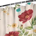 thumbnail image 3 of Pioneer Flower Floral Print Pattern Shower Curtain 36"x72" ,Bathroom Decorative Shower Curtains Set with 12 Hooks,Modern Waterproof Washable Shower Curtain, 3 of 6