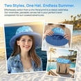 thumbnail image 2 of Bucket Sun Hat Cute Cap for Women Fashion Fold-up Brim Packable Summer Beach by Solaris, 2 of 7