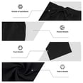 thumbnail image 6 of Delconic Mens Linen Blend Two Piece Set Hooded Half Placket Long Sleeve Shirt and Straight Leg Pants Casual Vacation Outfit Black L, 6 of 8
