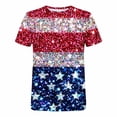 thumbnail image 5 of UVEASISHA Short Sleeve T Shirt for Women American Flag Graphic July Fourth Tee Tops Plus Size Lightweight Crew Neck Casual Summer Tees Red XXXXXL, 5 of 5