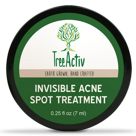 TreeActiv Invisible Acne Spot Treatment, Mess-Free Fast-Acting Formula, Works Under Makeup, Tea Tree, Peppermint Essential Oil, Lemon Essential Oil, Safe Acne Treatment For Sensitive Skin