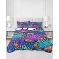 thumbnail image 2 of Quilts Queen Size Bedding Set, Clownfish Coastal Reversible Summer Quilt 3 Pieces, Nautical Ocean Sea Anemones Coral Lightweight Bedspreads Coverlets with 2 Pillow Shams for All Seasons, 2 of 5