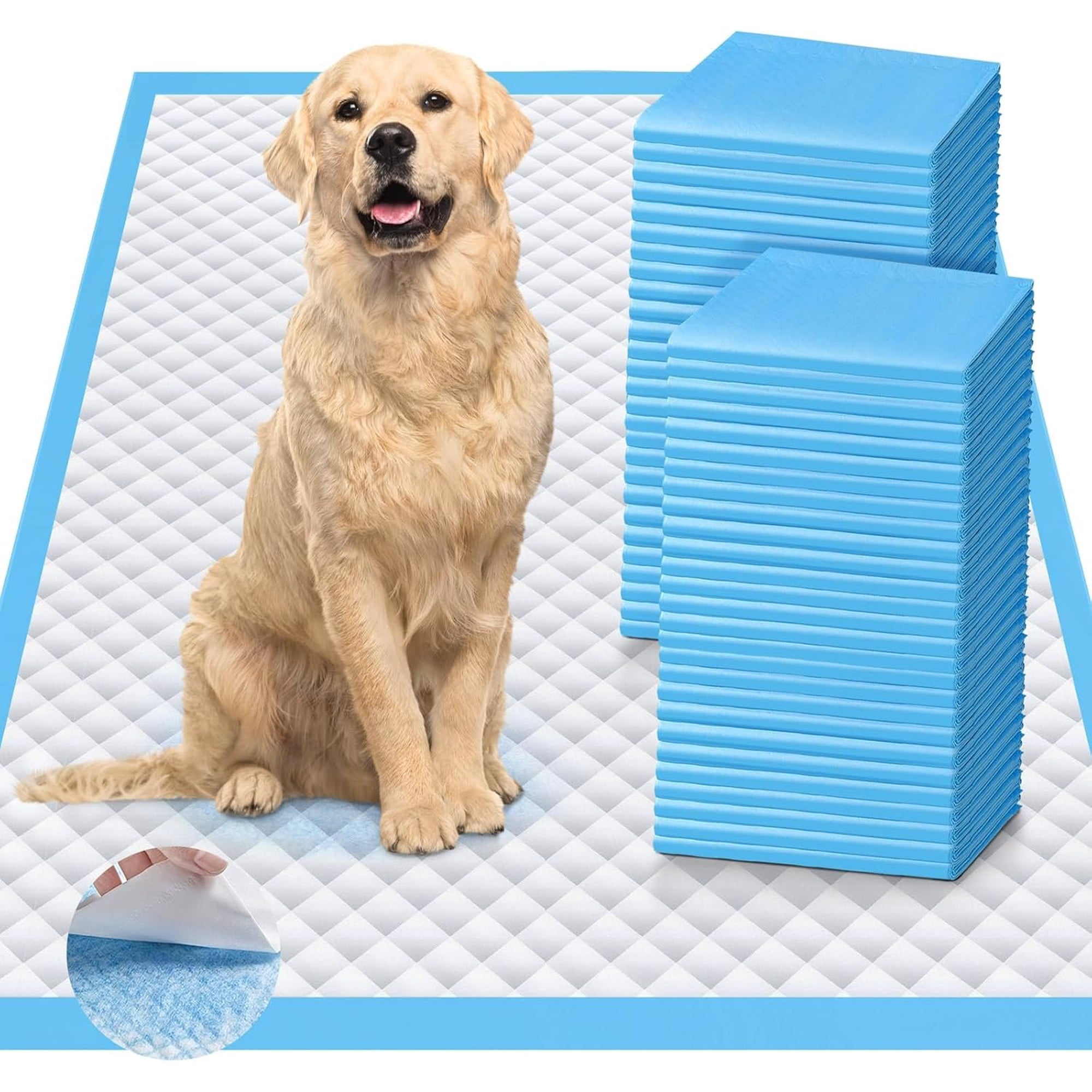 Upgraded 4XL 36"x36" 6 Layers Pee Pads, Ultra Absorbent Pee Pads, Absorb up to 12 Cups, Leak-Proof & Quick Dry Puppy Pads for Puppy,, Older,Cats, Rabbits,30 Counts
