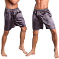 thumbnail image 3 of CENL Men Casual Home Nightwear Silk Satin Pajamas Shorts Pyjamas Pants Sleep Bottoms, 3 of 9