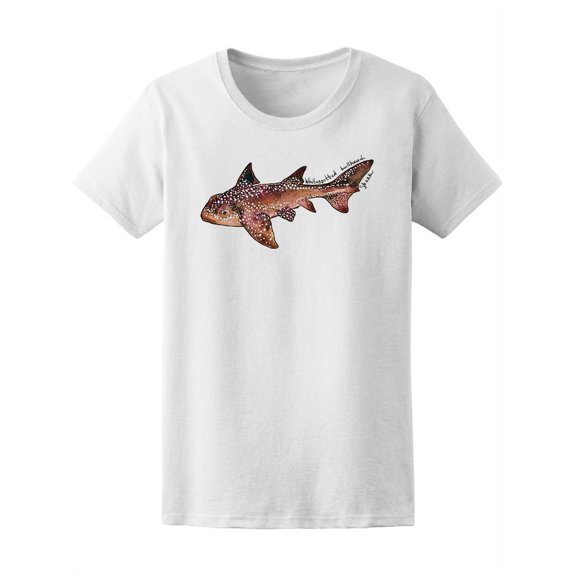 Cool Watercolor Shark Sea Animal Tee Women's -Image by Shutterstock
