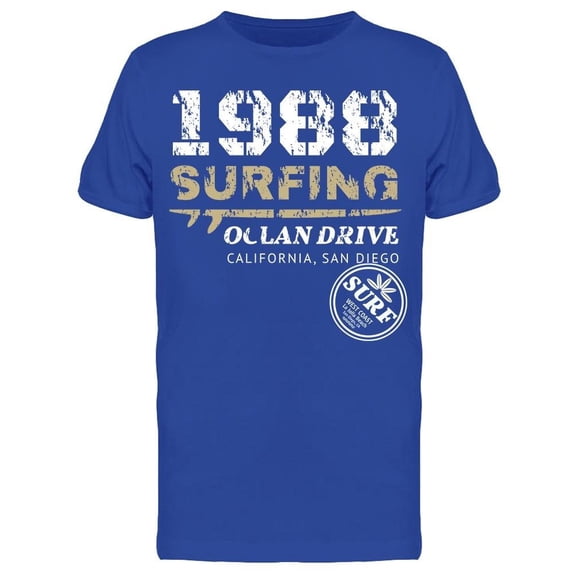 1988 Surfing, Oclan Drive Tee Men's -Image by Shutterstock