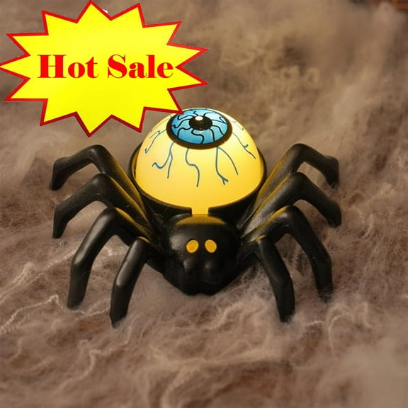 HEROOY Halloween Spider Eyeball Tea Lights, LED Flameless Candle Holder Lights Battery Operated for Halloween PartyTable Home Spooky Decor 3.2"X2.8" A