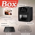 thumbnail image 6 of Gourmia 14 Qt Air Fryer Oven, 12 Presets, Rotisserie, FryForce 360°, Black, 6 of 11