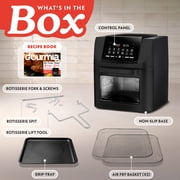 Gourmia 14 Qt Air Fryer Oven, 12 Presets, Rotisserie, FryForce 360°, Black