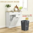 thumbnail image 4 of HOMCOM Tilt Out Trash Can Cabinet with Drawers, Farmhouse Kitchen Cabinet with Hidden Trash Can for Kitchen, White, 4 of 9
