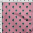 thumbnail image 3 of oneOone Silk Tabby Fabric Leaves & Floral Block Print Sewing Fabric BTY 42 Inch Wide, 3 of 4